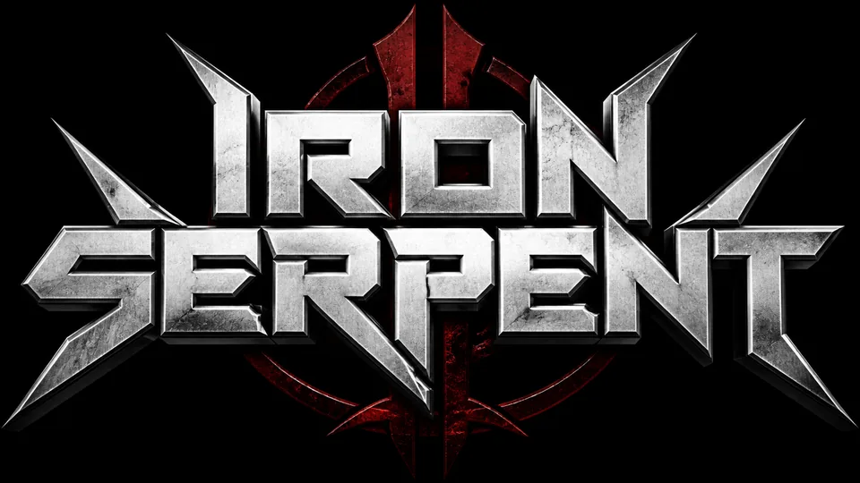 Nu metal logo with angular geometric letterforms